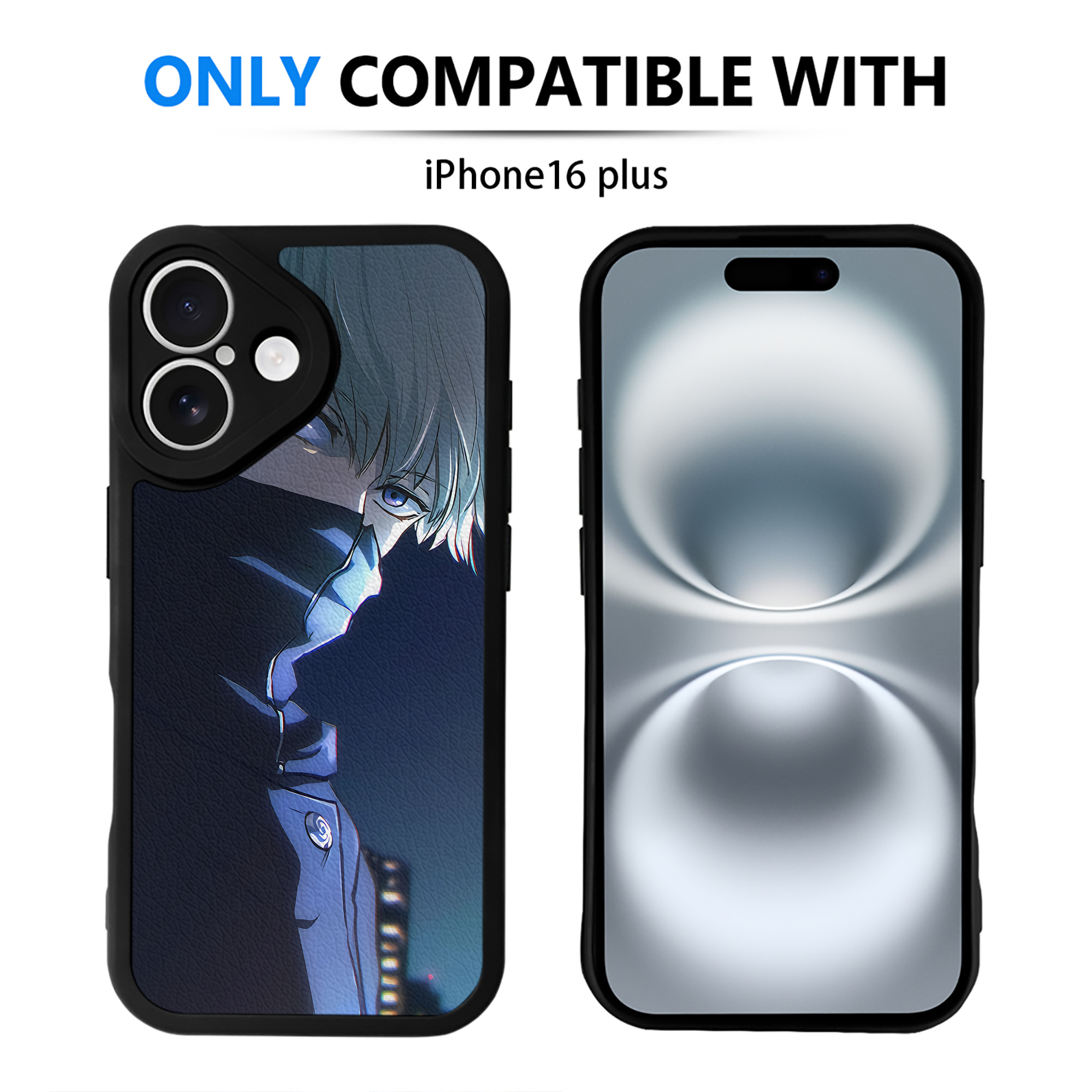 （画像用） 呪術廻戦 Jujutsu Kaisen 【iPhone 16シリーズ対応】シリコンスマホケース（レザー調） 材質：シリコン